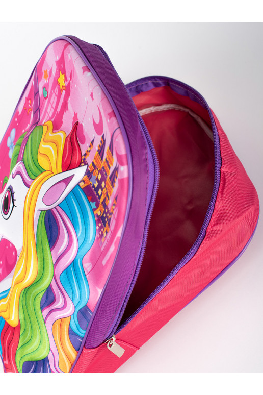 tumeroosad värvi- Seljakott  z jednorożcem