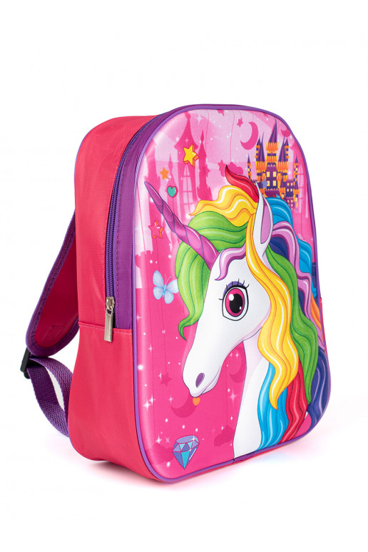 tumeroosad värvi- Seljakott  z jednorożcem