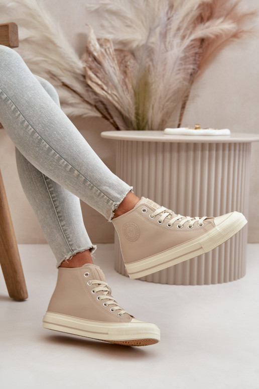 naiste saapad voodriga eko-nahast beeži värvi Big Star OO274934