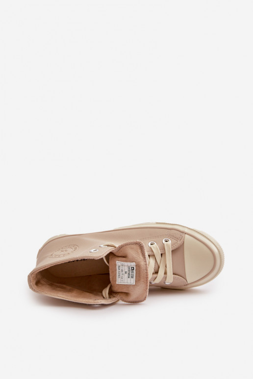 naiste saapad voodriga eko-nahast beeži värvi Big Star OO274934