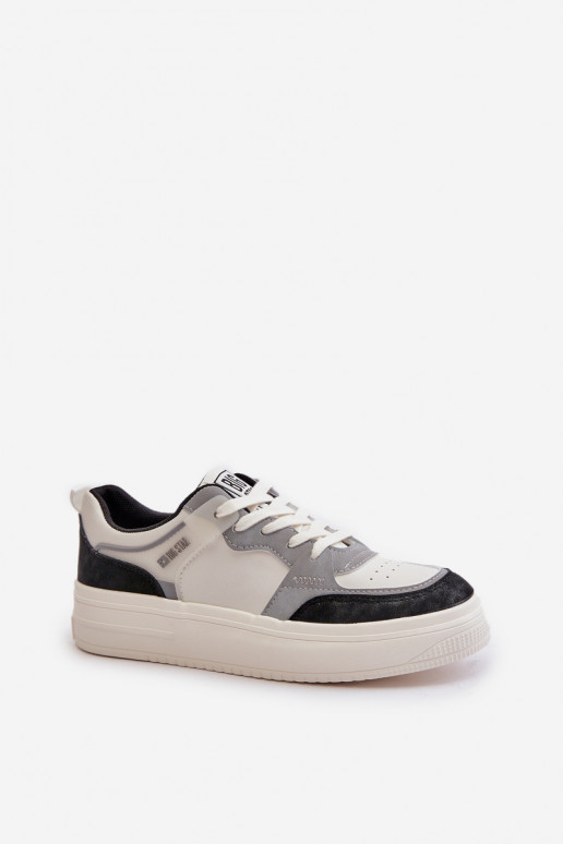 Pealiste madalad Sneakers tüüpi jalanõud eko-nahast Big Star OO274028 Valget-Halli värvi