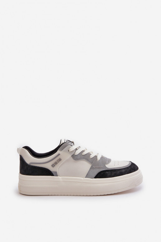 Pealiste madalad Sneakers tüüpi jalanõud eko-nahast Big Star OO274028 Valget-Halli värvi