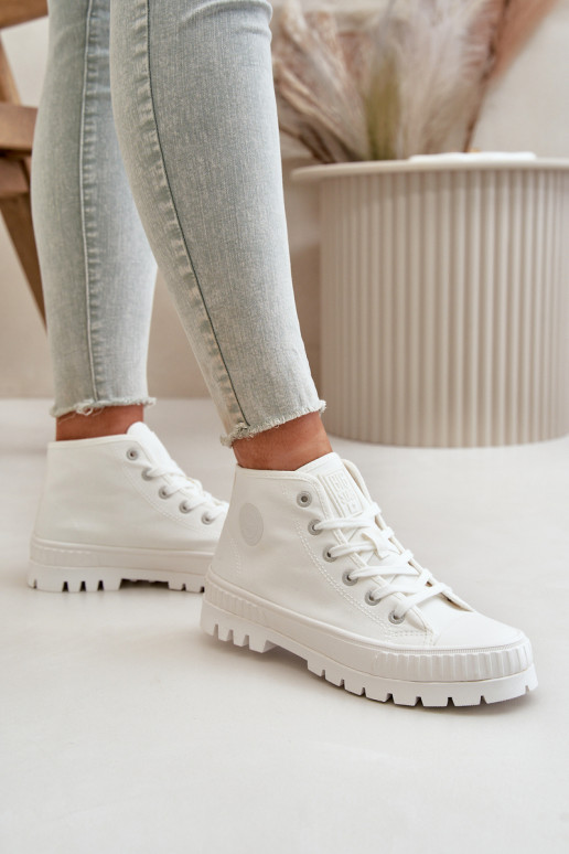 naiste saapad madala säärega  Big Star OO274009 valget värvi