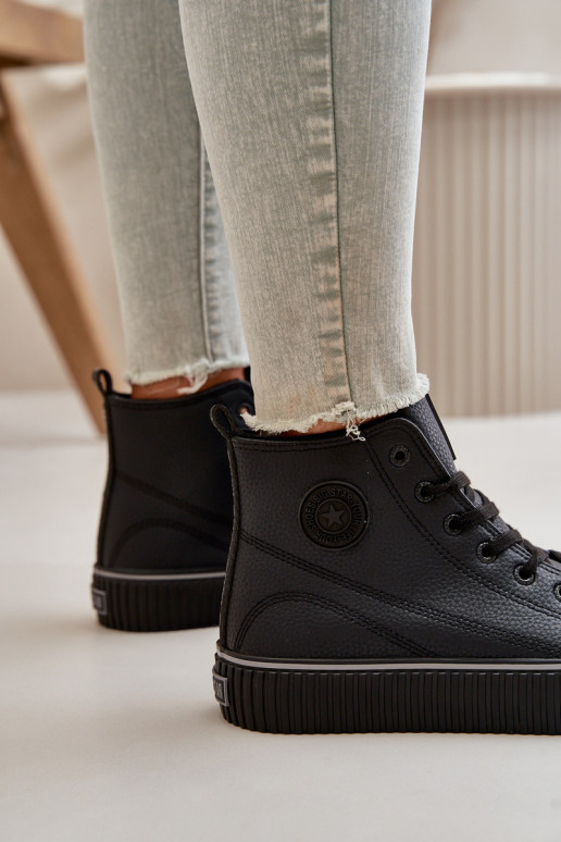  voodriga vabaaja jalanõud eko-nahast Big Star OO274790 Must