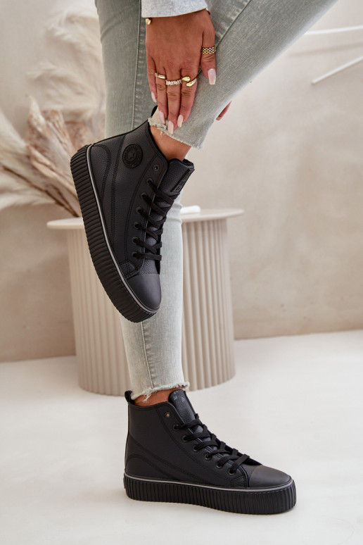  voodriga vabaaja jalanõud eko-nahast Big Star OO274790 Must