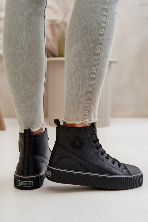  voodriga vabaaja jalanõud eko-nahast Big Star OO274790 Must