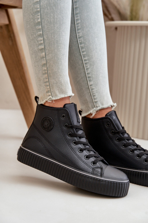  voodriga vabaaja jalanõud eko-nahast Big Star OO274790 Must