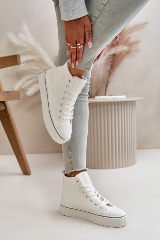 voodriga vabaaja jalanõud eko-nahast Big Star OO274788 valget värvi  voodriga vabaaja jalanõud eko-nahast Big Star OO274788 valget värvi