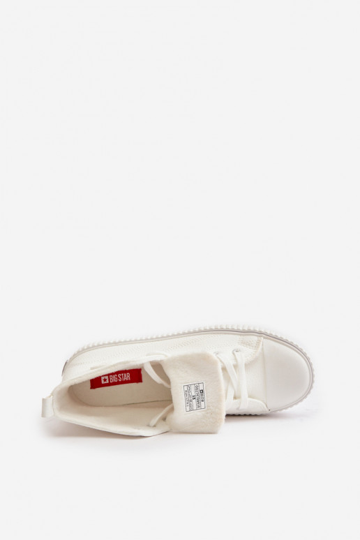 voodriga vabaaja jalanõud eko-nahast Big Star OO274788 valget värvi  voodriga vabaaja jalanõud eko-nahast Big Star OO274788 valget värvi