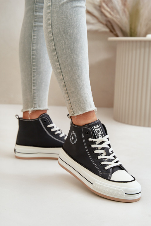 voodriga naiste saapad platvormiga Eko   Big Star OO274062 Must voodriga naiste saapad platvormiga Eko   Big Star OO274062 Must