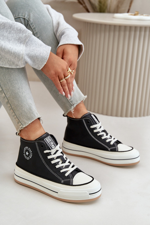 voodriga naiste saapad platvormiga Eko   Big Star OO274062 Must voodriga naiste saapad platvormiga Eko   Big Star OO274062 Must