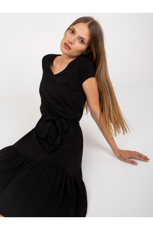 Must puuvillane põhikleit lipsuga RUE... Must puuvillane põhikleit lipsuga RUE...