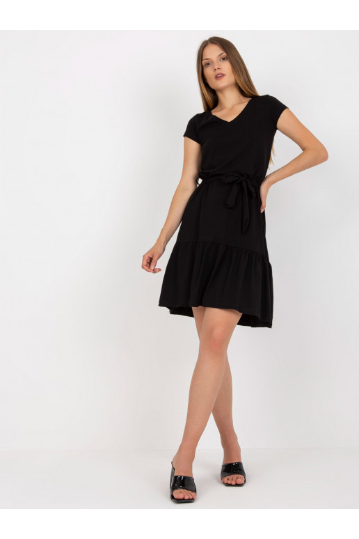 Must puuvillane põhikleit lipsuga RUE... Must puuvillane põhikleit lipsuga RUE...