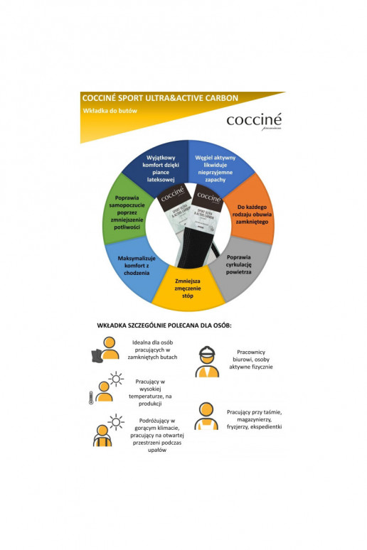 Coccine Aktiivsöega sisetükid Sport Ultra With Active Carbon