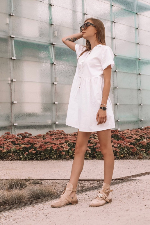 Lu Boo beeži värvi Seemisnahast kingad Rock Girl