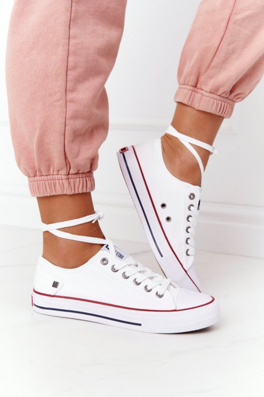 Klassikalise mudeli madalad tennised Big Star DD274336 valget värvi