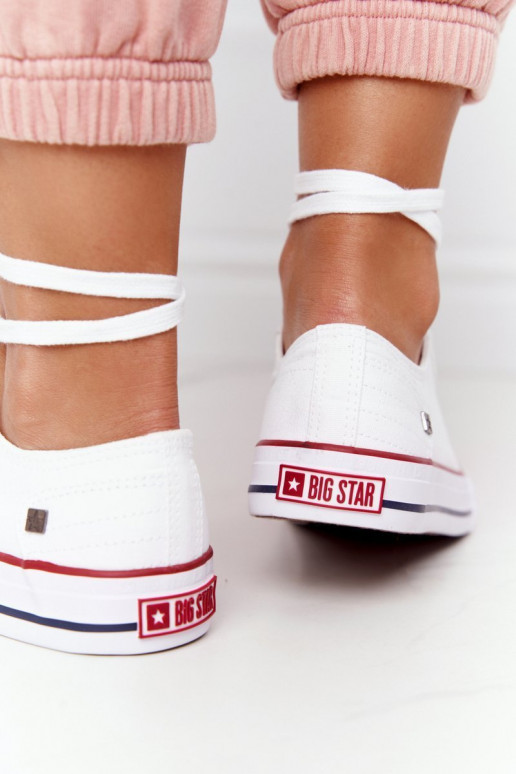 Klassikalise mudeli madalad tennised Big Star DD274336 valget värvi