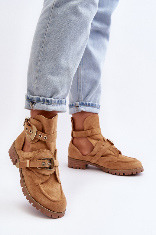 Lu Boo Seemisnahast kingad pruunid värvi Rock Girl