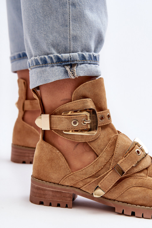 Lu Boo Seemisnahast kingad pruunid värvi Rock Girl