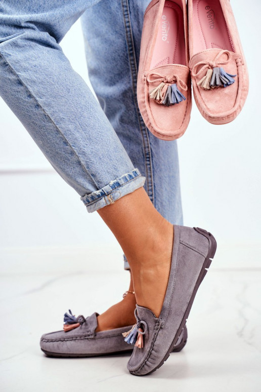 Naiste mokassiinid seemisnakhsed halli värvi Donna Mia