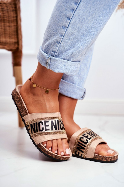 Plätud säravate kristallidega beeži värvi Be Nice