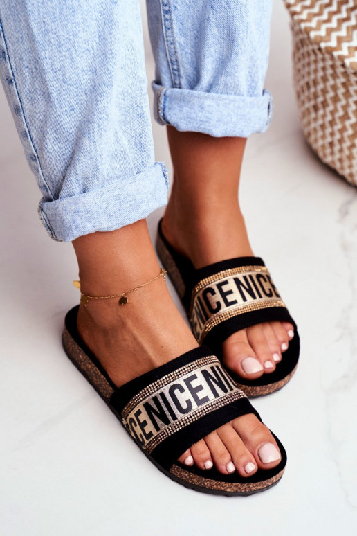 Sussid  säravate kristallidega -Kuldset värvi Be Nice