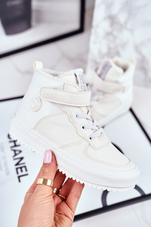 Laste jalanõud voodriga Sportliku stiiliga jalanõud Big Star GG374041 valget värvi Laste jalanõud voodriga Sportliku stiiliga jalanõud Big Star GG374041 valget värvi