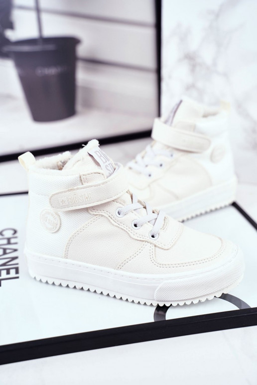 Laste jalanõud voodriga Sportliku stiiliga jalanõud Big Star GG374041 valget värvi Laste jalanõud voodriga Sportliku stiiliga jalanõud Big Star GG374041 valget värvi