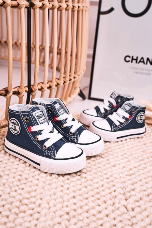 Laste jalanõud vabaajajalatsi tõmblukuga BIG STAR HH374189 tumesinist värvi Laste jalanõud vabaajajalatsi tõmblukuga BIG STAR HH374189 tumesinist värvi