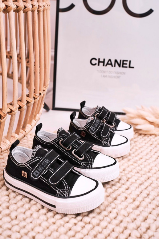 Laste vabaajajalatsid krõpsudega kinnitatav BIG STAR HH374200 mustad Laste vabaajajalatsid krõpsudega kinnitatav BIG STAR HH374200 mustad