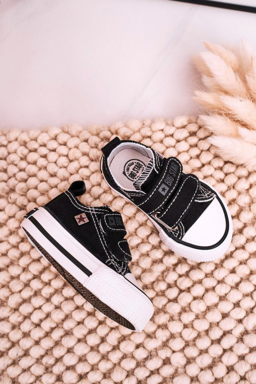 Laste vabaajajalatsid krõpsudega kinnitatav BIG STAR HH374200 mustad Laste vabaajajalatsid krõpsudega kinnitatav BIG STAR HH374200 mustad