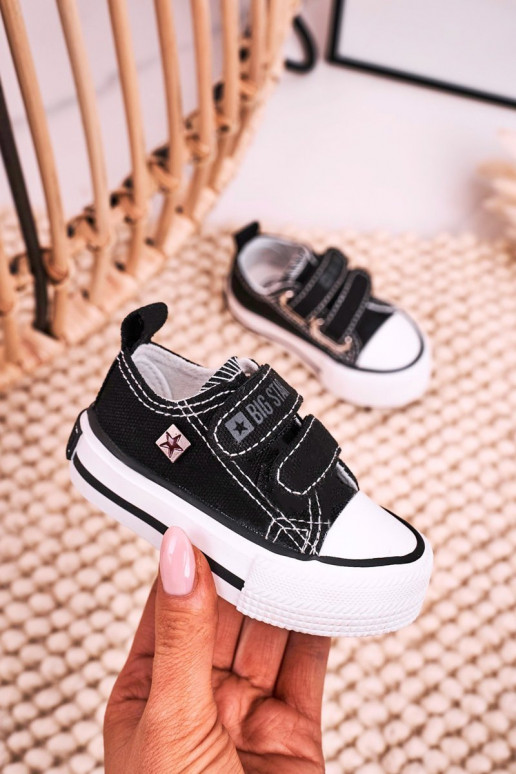 Laste vabaajajalatsid krõpsudega kinnitatav BIG STAR HH374200 mustad Laste vabaajajalatsid krõpsudega kinnitatav BIG STAR HH374200 mustad