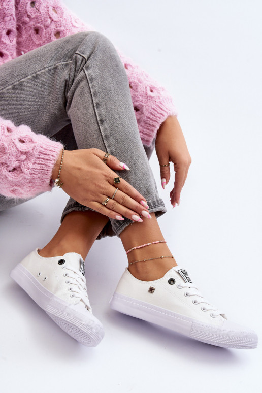 Klassikalise mudeli madalad tennised BIG STAR AA274010 valget värvi