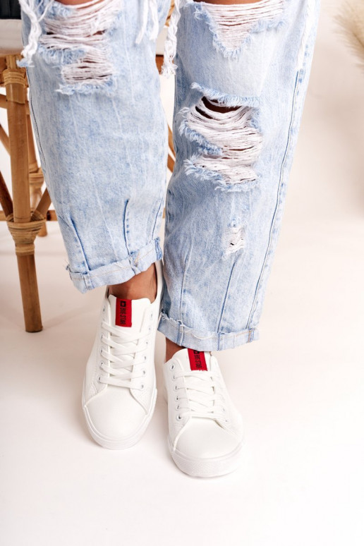 Stiilsed spordijalatsid naturaalsest nahast BIG STAR DD274685 valget värvi