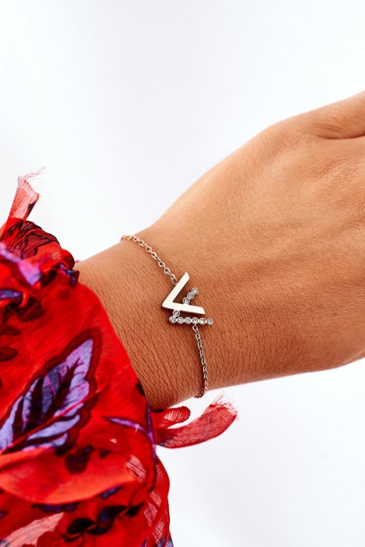 Käevõru säravate kristallidega Kuldset värvi