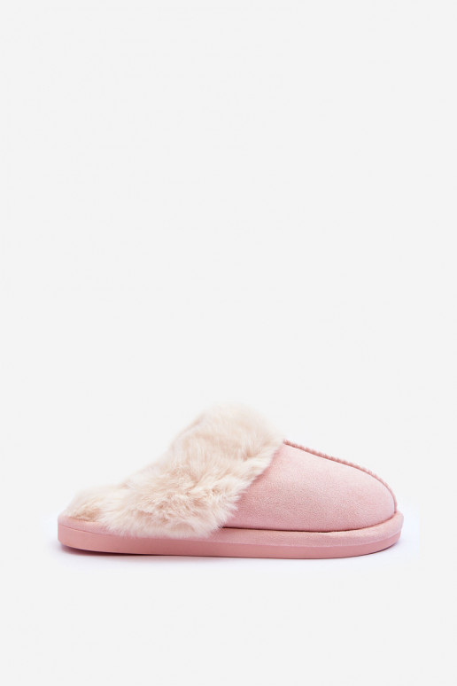 Soojad sussid karusnahaga Tumeroosad värvi Pinky