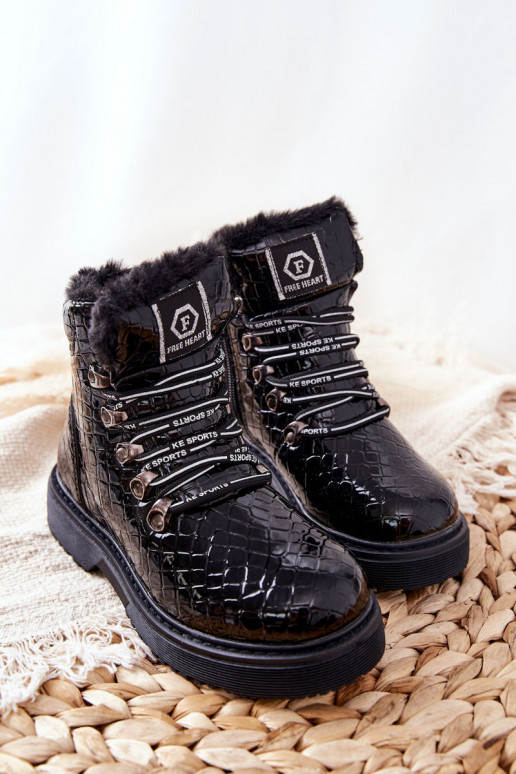 Laste jalanõud voodriga karusnahaga Naiste poolsaapad mustad Doreen Laste jalanõud voodriga karusnahaga Naiste poolsaapad mustad Doreen