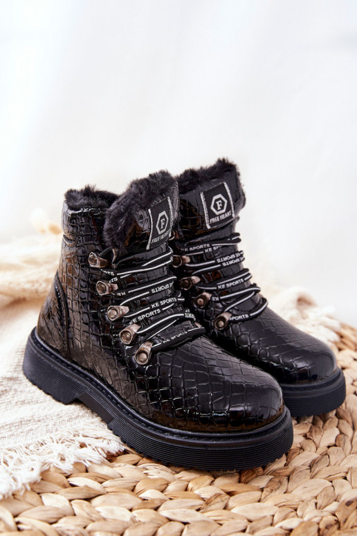 Laste jalanõud voodriga karusnahaga Naiste poolsaapad mustad Doreen Laste jalanõud voodriga karusnahaga Naiste poolsaapad mustad Doreen