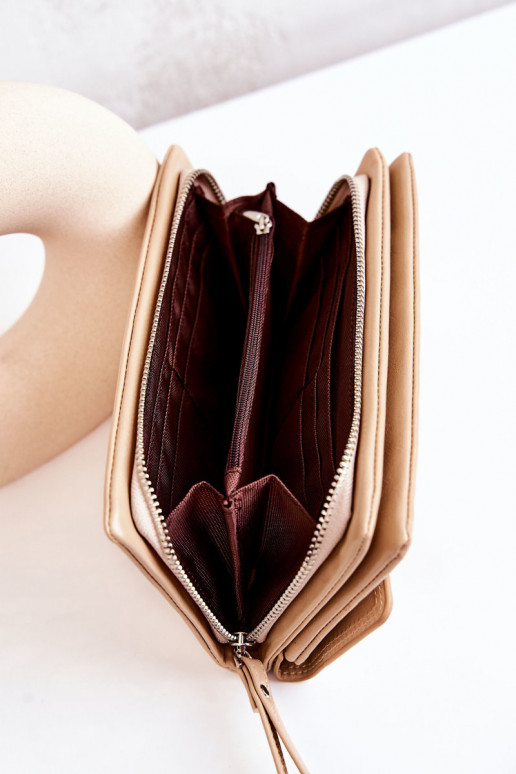 Rahakott tõmblukuga elevandiluu värvi Loreaine