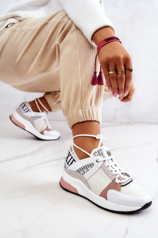 Sportliku stiiliga jalanõud Sneakers tüüpi jalanõud platvormiga valget värvi Lorey