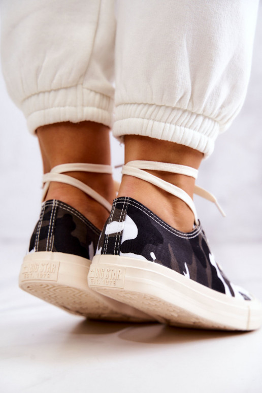 Riidest vabaaja jalanõud kamuflaaž BIG STAR JJ274237 Valget-Halli värvi