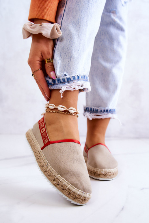 Riidest espadrillid Big Star JJ274879 beeži värvi