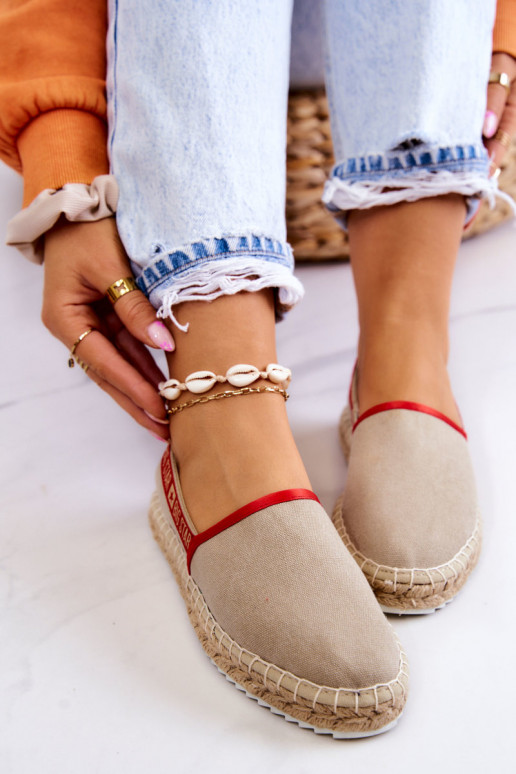 Riidest espadrillid Big Star JJ274879 beeži värvi
