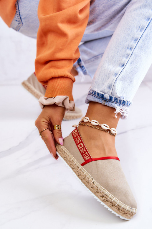 Riidest espadrillid Big Star JJ274879 beeži värvi