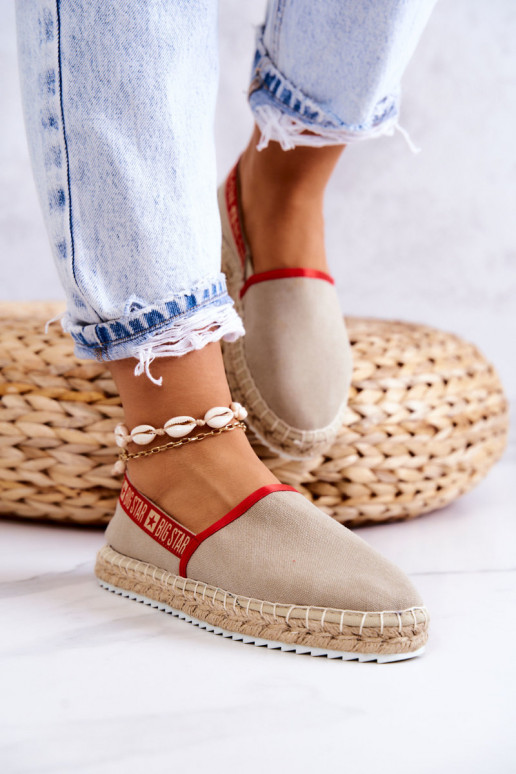 Riidest espadrillid Big Star JJ274879 beeži värvi