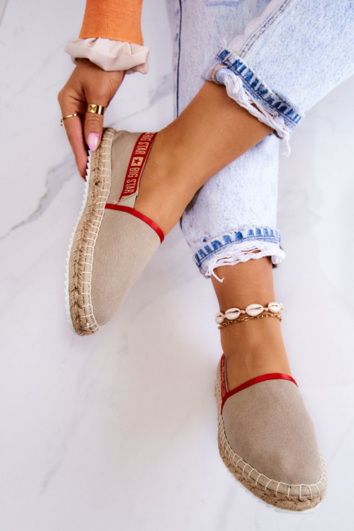 Riidest espadrillid Big Star JJ274879 beeži värvi