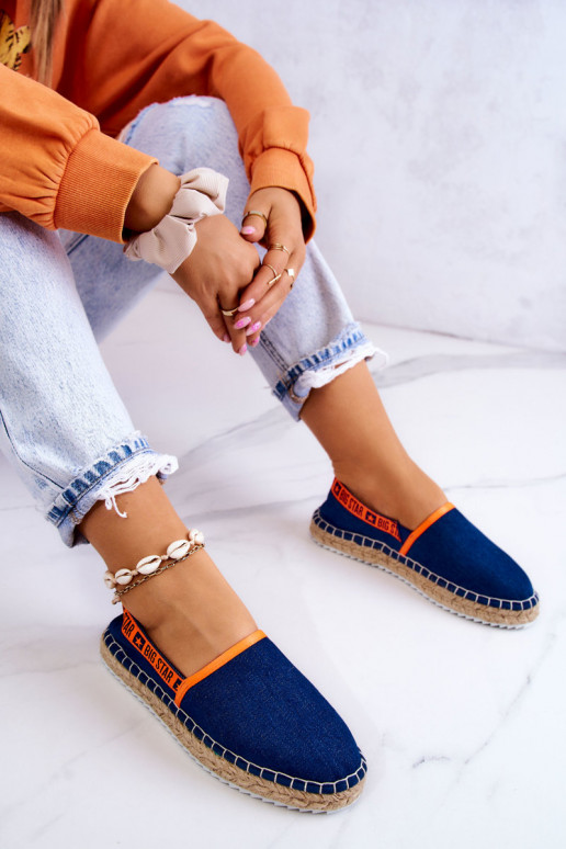 Riidest espadrillid Big Star JJ274877 tumesinist värvi