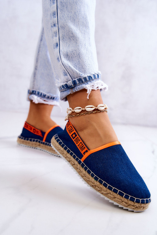 Riidest espadrillid Big Star JJ274877 tumesinist värvi