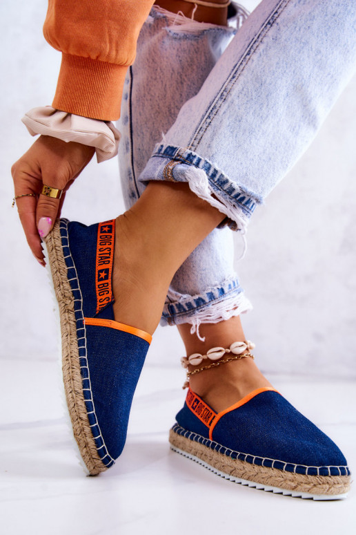 Riidest espadrillid Big Star JJ274877 tumesinist värvi