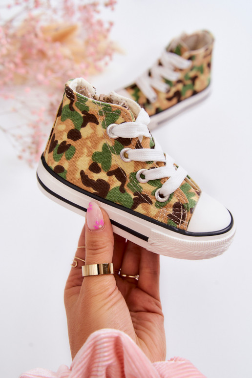 Laste jalanõud vabaajajalatsi tõmblukuga beeži värvi-Rohelist värvi Filemon Laste jalanõud vabaajajalatsi tõmblukuga beeži värvi-Rohelist värvi Filemon